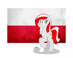 Size: 1000x800 | Tagged: safe, artist:soulfulmirror, derpibooru import, ponified, earth pony, pony, european union, female, flag, mare, nation ponies, poland, solo