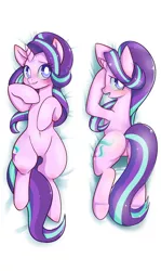 Size: 1500x2520 | Tagged: safe, artist:renokim, derpibooru import, starlight glimmer, pony, unicorn, belly button, blushing, body pillow, body pillow design, butt, cute, female, glimmerbetes, mare, pixiv, plot, solo