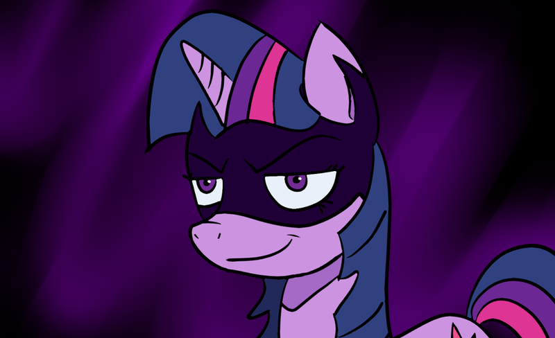 Size: 1024x624 | Tagged: artist:sagsaint, derpibooru import, grin, ominous, safe, solo, twilight sparkle