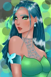 Size: 675x1012 | Tagged: artist:nevera573, derpibooru import, human, humanized, queen chrysalis, safe, solo