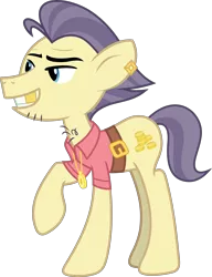 Size: 4601x6000 | Tagged: absurd resolution, artist:magister39, belt, clothes, derpibooru import, ear piercing, gold chains, inkscape, piercing, pouch pony, raised hoof, safe, simple background, solo, street rat, the gift of the maud pie, transparent background, vector