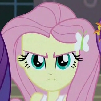 Size: 328x328 | Tagged: safe, derpibooru import, screencap, fluttershy, equestria girls, angry, cropped