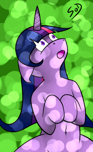 Size: 1167x1892 | Tagged: artist:snowofdestruction, belly button, derpibooru import, floppy ears, looking up, misleading thumbnail, :o, on back, open mouth, safe, solo, surprised, twilight sparkle