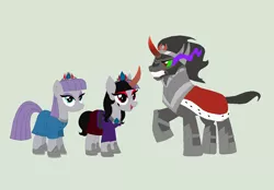 Size: 1204x836 | Tagged: artist:obeliskgirljohanny, derpibooru import, female, king sombra, male, maudbra, maud pie, obdessaverse, oc, oc:obsidian, offspring, parent:king sombra, parent:maud pie, parents:maudbra, safe, shipping, straight