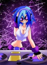 Size: 1455x1984 | Tagged: artist:lucky-jj, breasts, busty vinyl scratch, commission, derpibooru import, female, human, humanized, safe, solo, vinyl scratch