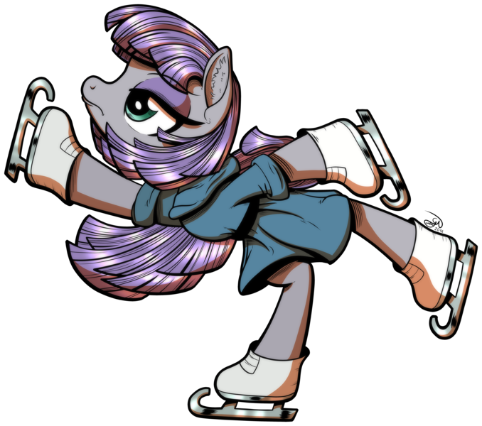 Size: 8092x7164 | Tagged: safe, artist:gray--day, derpibooru import, maud pie, earth pony, pony, the gift of the maud pie, absurd resolution, ear fluff, female, mare, maudjestic, simple background, skates, skating, solo, transparent background