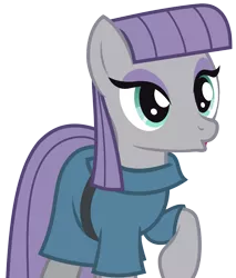 Size: 5966x7000 | Tagged: absurd resolution, artist:greenmachine987, clothes, dat face, derpibooru import, maud pie, photoshop, raised hoof, safe, simple background, solo, the gift of the maud pie, transparent background, vector