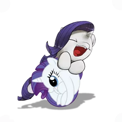 Size: 800x800 | Tagged: artist:valcron, ball, cute, derpibooru import, edit, eyes closed, female, filly, filly rarity, happy, leaning, meme, open mouth, rariball, raribetes, raridox, rarity, safe, self ponidox, simple background, smiling, the gift of the maud pie, transparent background, younger