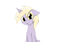 Size: 1280x720 | Tagged: safe, artist:kanashiipanda, derpibooru import, dinky hooves, pony, unicorn, :o, animated, curious, cute, dinkabetes, female, filly, floppy ears, fourth wall, frame by frame, looking at you, open mouth, perfect loop, raised hoof, simple background, sitting, smooth as butter, solo, transparent background, underhoof