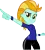 Size: 819x918 | Tagged: safe, artist:ironm17, derpibooru import, lightning dust, human, equestria girls, blue topwear, check em, clothes, compression shorts, equestria girls-ified, female, gold hair, happy, image, orange eyes, png, short hair, shorts, simple background, smiling, solo, solo female, sweatband, t-shirt, tomboy, transparent background, two toned bottomwear, vector, wristband