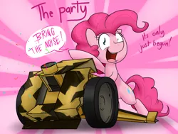 Size: 1058x799 | Tagged: artillery, artist:sandwich-anomaly, derpibooru import, howitzer, pinkie pie, safe, solo