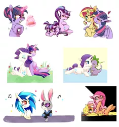 Size: 1704x1816 | Tagged: safe, artist:phyllismi, derpibooru import, applejack, pinkie pie, rarity, sci-twi, spike, starlight glimmer, sunset shimmer, twilight sparkle, twilight sparkle (alicorn), vinyl scratch, alicorn, pony, unicorn, alternate hairstyle, applepie, art dump, crossover, crossover shipping, crying, cute, female, filly, filly starlight glimmer, judy hopps, lesbian, male, mare, pinkamena diane pie, rarilight, self ponidox, shipping, sparity, straight, sunsetsparkle, younger, zootopia