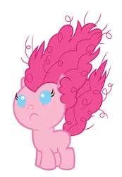 Size: 996x1440 | Tagged: artist:red4567, baby pie, cute, derpibooru import, diapinkes, freaked frizz, frizzy hair, pinkie pie, safe, shocked, solo, the mane attraction