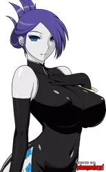 Size: 983x1600 | Tagged: akatsuki blitzkampf, artist:adammasterart, big breasts, black dress, breasts, busty rarity, clothes, derpibooru import, dress, edit, edited edit, evening gloves, female, gloves, huge breasts, human, humanized, latex, little black dress, looking at you, marilyn sue, pony coloring, rarity, recolor, solo, solo female, suggestive, the gift of the maud pie
