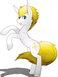Size: 3063x4063 | Tagged: artist:zaldia-mavi, commission, derpibooru import, my little pony, oc, oc:light, rearing, safe, solo, unofficial characters only