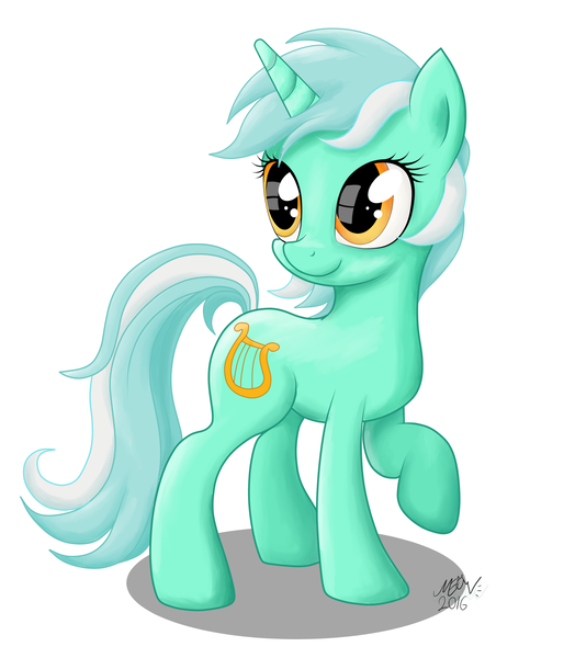 Safe Artist Nighty Derpibooru Import Lyra Heartstrings Pony Unicorn Raised Hoof