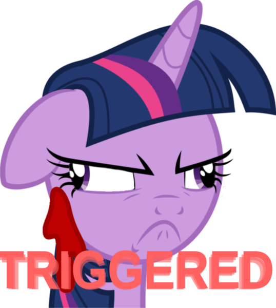 Size: 918x1024 | Tagged: safe, derpibooru import, twilight sparkle, alicorn, pony, angry, blood, bust, derp, female, frown, mare, portrait, simple background, solo, transparent background, triggered, upset