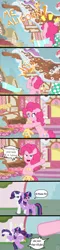 Size: 852x3532 | Tagged: safe, artist:jessesmash32, derpibooru import, pinkie pie, pumpkin cake, rarity, twilight sparkle, twilight sparkle (alicorn), alicorn, pony, angry, beach chair, bipedal, catching, comic, diaper, falling, female, filly, looking back, mare, meme, nose in the air, pointing, running, scared, spread wings, sugarcube corner, sunbathing, tanning mirror, thanks m.a. larson, upside down, wide eyes