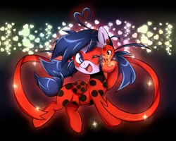 Size: 1000x800 | Tagged: artist:0biter, derpibooru import, miraculous ladybug, ponified, safe, tikki