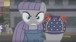 Size: 1920x1080 | Tagged: angry, artist:tiberiusmoon, derpibooru import, edit, edited screencap, maud pie, out of character, rock pouch, safe, screencap, suri polomare, the fire in her eyes, the gift of the maud pie, this will end in death, this will end in omae wa mou shindeiru, winning goal