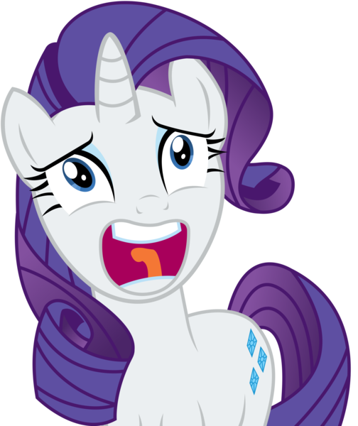 Size: 2956x3519 | Tagged: artist:sketchmcreations, dat face, derpibooru import, faic, inkscape, open mouth, rarity, safe, simple background, solo, the gift of the maud pie, transparent background, vector