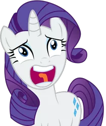 Size: 2956x3519 | Tagged: artist:sketchmcreations, dat face, derpibooru import, faic, inkscape, open mouth, rarity, safe, simple background, solo, the gift of the maud pie, transparent background, vector