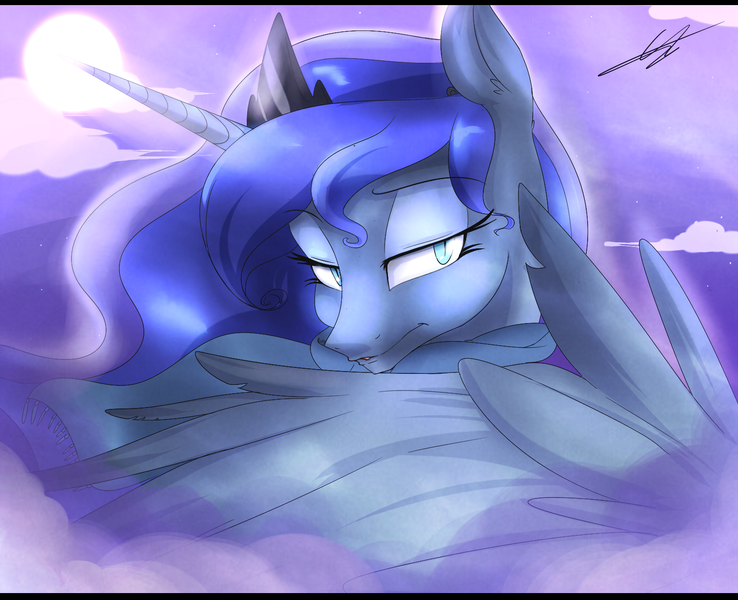 Size: 1600x1300 | Tagged: artist:kyodashiro, derpibooru import, moon, princess luna, safe, solo