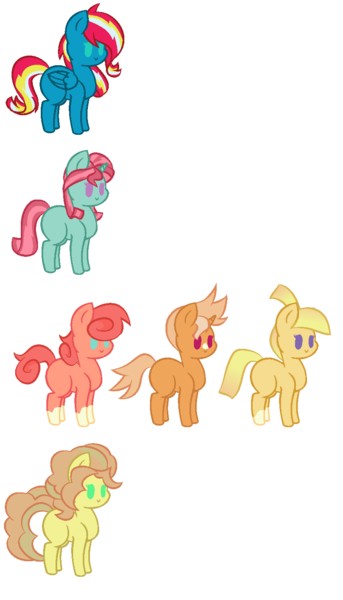 Size: 858x1500 | Tagged: artist:berrypunchrules, derpibooru import, magical lesbian spawn, next generation, offspring, parent:adagio dazzle, parents:shimmerbass, parents:sun cubed, parents:sunsagio, parent:sunburst, parent:sunny flare, parent:sunset shimmer, parent:thunderbass, parent:watermelody, polyamory, safe, simple background, transparent background