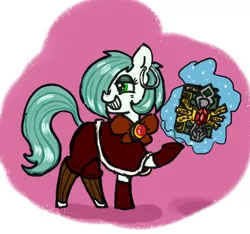 Size: 640x600 | Tagged: suggestive, alternate version, artist:ficficponyfic, color edit, derpibooru import, edit, oc, oc:emerald jewel, unofficial characters only, earth pony, pony, colt quest, adult, alternate color palette, alternate costumes, alternate hairstyle, alternate timeline, alternate universe, amulet, androgynous, aura, bedroom eyes, book, bowtie, clothes, color, colored, earring, ending, eyeshadow, femboy, future, gem, gloves, grin, hair over one eye, leggings, levitation, lust, mage, magic, makeup, male, mantle, pants, piercing, possible spoilers, preview, seductive, solo, solo male, spellbook, stallion, story included, sultry, sultry pose, telekinesis, trap