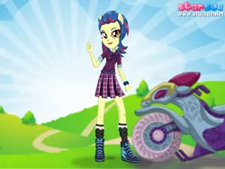 Size: 800x600 | Tagged: safe, artist:cg1995, derpibooru import, indigo zap, equestria girls, friendship games, clothes, crystal prep academy uniform, school uniform