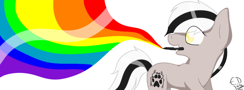 Size: 851x315 | Tagged: safe, artist:everdale, derpibooru import, oc, unofficial characters only, colors, painting, rainbow, solo