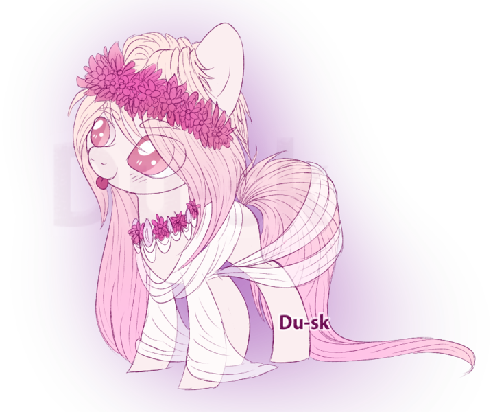 Size: 904x754 | Tagged: safe, artist:du-sk, derpibooru import, oc, unofficial characters only, adoptable, closed, cute, flower, pink, solo