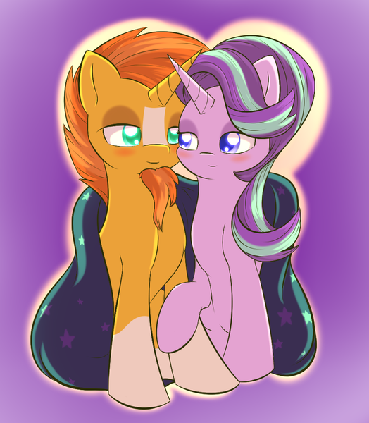 873330 - artist:dusthiel, derpibooru import, safe, shipping, starburst,  starlight glimmer, sunburst, the crystalling - Twibooru
