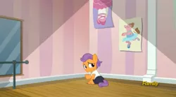 Size: 1665x929 | Tagged: ballet, clothes, colt, derpibooru import, discovery family logo, frown, male, on your marks, safe, screencap, shy, solo, tender taps, waving
