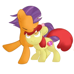 Size: 5000x5000 | Tagged: absurd resolution, adorabloom, apple bloom, artist:xsidera, cute, cutie mark, derpibooru import, female, male, on your marks, safe, shipping, simple background, straight, tendaww taps, tenderbloom, tender taps, the cmc's cutie marks, transparent background