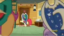 Size: 1278x722 | Tagged: apple bloom, boots, clothes, cow belle, cowboy boots, cowboy hat, cutie mark crusaders, derpibooru import, discovery family logo, hat, lederhosen, on your marks, plot, safe, scootaloo, screencap, skirt, sweetie belle, technically an upskirt shot, yodeloo