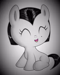 Size: 540x675 | Tagged: safe, artist:thepianistmare, derpibooru import, oc, oc:klavinova, unofficial characters only, pony, baby, baby pony, cute, foal, memories, old photo, smiling