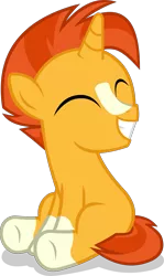 Size: 2000x3351 | Tagged: artist:timidtremors, colt, colt sunburst, cute, derpibooru import, grin, safe, simple background, solo, sunbetes, sunburst, transparent background, vector