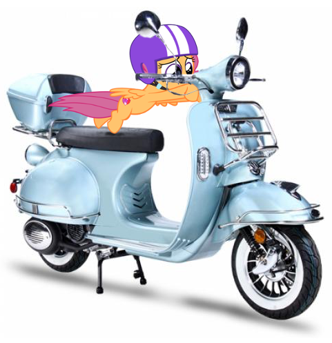 Size: 481x497 | Tagged: safe, artist:greenmachine987, derpibooru import, scootaloo, helmet, scooter