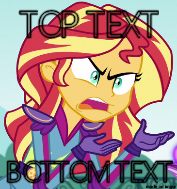 Size: 365x390 | Tagged: safe, derpibooru import, edit, edited screencap, screencap, sunset shimmer, equestria girls, friendship games, bottom text, caption, description is relevant, exploitable meme, image macro, imgur, meme, sunset is not willing to learn