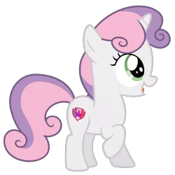 Size: 4400x4400 | Tagged: safe, artist:reginault, derpibooru import, sweetie belle, pony, unicorn, on your marks, .svg available, absurd resolution, cutie mark, female, filly, open mouth, raised hoof, raised leg, simple background, solo, the cmc's cutie marks, transparent background, vector