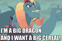 Size: 1148x764 | Tagged: anthology of interest i, bloodstone scepter, derpibooru import, dragon, dragon lord torch, futurama, gauntlet of fire, honeycombs, image macro, meme, safe, screencap, solo