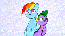 Size: 500x280 | Tagged: animated, artist:steadfast hoof, daily doodle spikedash prompt, derpibooru import, frame by frame, rainbow dash, random, safe, silly, spike, wat