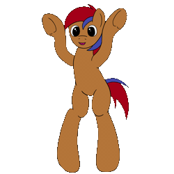 Size: 500x500 | Tagged: safe, artist:redquoz, derpibooru import, oc, oc:redpone, unofficial characters only, pony, animated, bipedal, caramelldansen, cute, frame by frame, simple background, transparent background