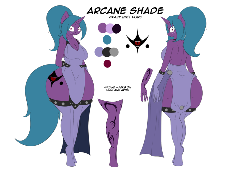 Size: 1680x1237 | Tagged: anthro, anthro oc, artist:suirano, derpibooru import, female, oc, oc:arcane shade, reference sheet, solo, solo female, suggestive, unguligrade anthro, unofficial characters only