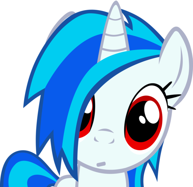 Size: 850x824 | Tagged: artist needed, safe, derpibooru import, vinyl scratch, pony, unicorn, female, horn, looking at you, mare, red eyes, simple background, solo, transparent background, vector, wrong eye color