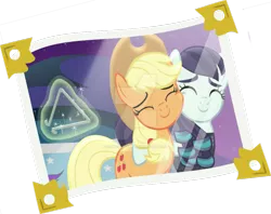 Size: 1005x795 | Tagged: applejack, artist:tigerkirby215, coloratura, derpibooru import, picture frame, rara, safe, simple background, the mane attraction, transparent background, vector, watermark