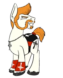 Size: 859x1051 | Tagged: artist:tateshaw, beard, cross, derpibooru import, ponified, safe, sheamus, solo, wrestling, wwe