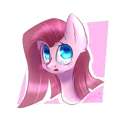 Size: 654x638 | Tagged: safe, artist:mp-printer, derpibooru import, pinkie pie, earth pony, pony, abstract background, bust, colored pupils, ear fluff, heart eyes, open mouth, pinkamena diane pie, portrait, solo, wingding eyes