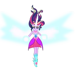 Size: 15029x13267 | Tagged: safe, artist:evil-sparkle, derpibooru import, twilight sparkle, twilight sparkle (alicorn), equestria girls, friendship games, absurd resolution, alternate universe, artificial wings, augmented, bare shoulders, clothes, daydream-ified, dress, levitation, magic, magic wings, simple background, sleeveless, solo, strapless, transparent background, vector, wings